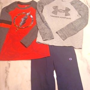 Boys long sleeve shirts and sweatpants
